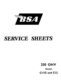 BSA C11G & C12 Service sheets