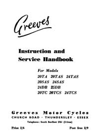 Greeves instruction & service handbook