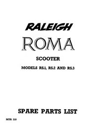 RAL13 Raleigh Roma RS1 RS2 RS3 Riding & Maintainance Instrustion Book Manual 
