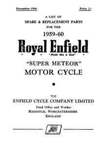 1959-1960 Royal Enfield Super Meteor parts book