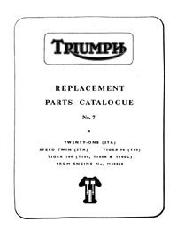 1966 Triumph unit 350-500cc parts catalogue No.7