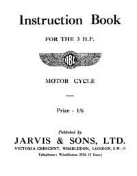 A.B.C. 1920's 3hp Instruction book