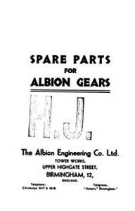Albion HJ model gearbox with prefix letter 'R' parts book