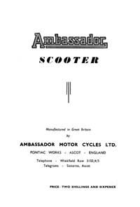 Ambassador Scooter instruction book