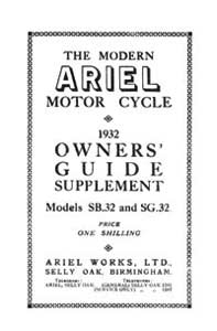 1931-1932 Ariel SB31, SF31 & SG31 owners guide