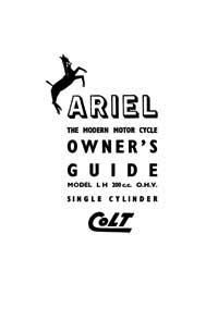 1956-1959 Ariel Colt owners handbook