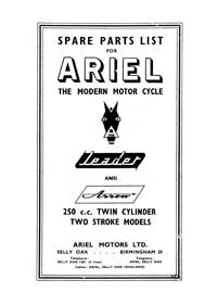 1961 Ariel Leader & Arrow parts book