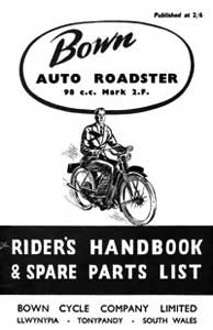 Bown 2.F Auto roadster handbook & parts book