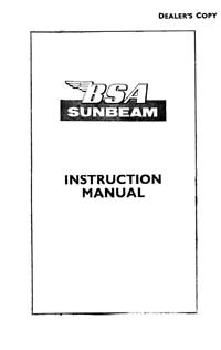 BSA Sunbeam Scooter instruction book