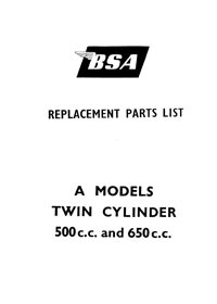 1949-1953 BSA A7 A10 parts book