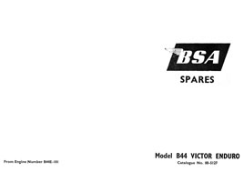 1966-1968 BSA B44 Victor enduro parts book