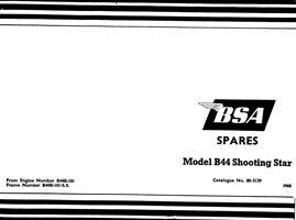 1968 BSA B44 Shooting star parts book