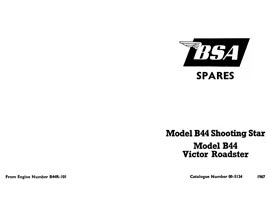 1967 BSA B44 Shooting star & Victor roadster parts book