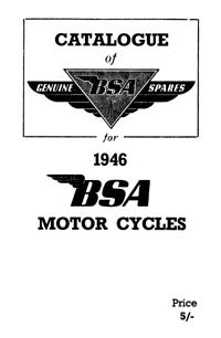 1946 BSA All Models parts book
