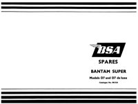 1962-1966 BSA Bantam Super D7 & de luxe parts book 