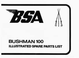 BSA Bushman 100 parts book