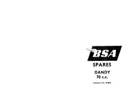 BSA Dandy 70cc parts book