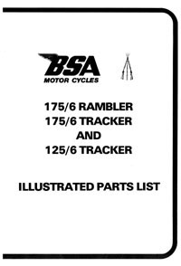 BSA 175/6 Rambler & Tracker 125/6 Tracker parts book