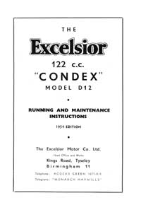 1953-1954 Excelsior Condex maintenance instructions