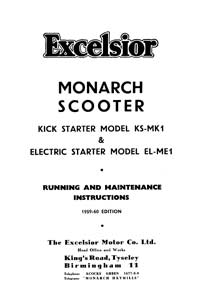 1959-1960 Excelsior Monarch maintenance instruction