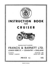 1955-1957 Francis Barnett Cruiser 75 instruction book
