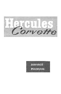 Hercules Corvette Service manual