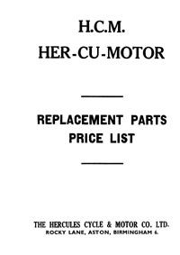 Hercules Her-cu-motor parts list