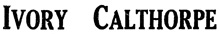 Ivory Calthorpe logo