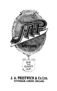 J.A.P. 6 & 8hp engine models instruction & parts book