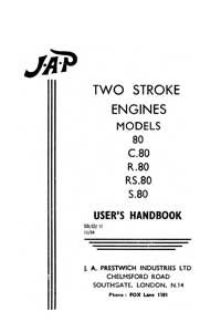 JAP 2 Stroke engine 80 models data-servicing instructions.