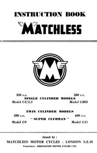 1958 Matchless singles & twins maintenance manual