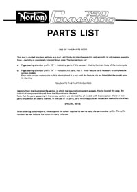 1969-1971 Norton 750cc Commando parts book