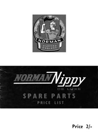 Norman Nippy de luxe parts list