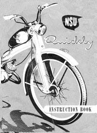 1955 NSU Quickly instruction book (Early model)