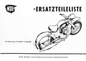 NSU MAXI parts book 