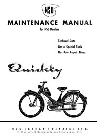 NSU Quickly Maintenance manual