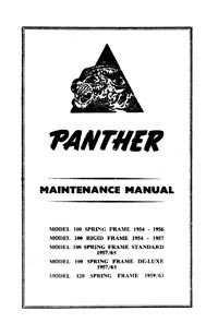 Panther 100 & 120 maintenance manual