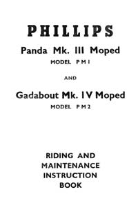 Phillips Panda MkIII & Gadabout MkIV instruction book