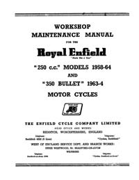 Royal Enfield Spring Frame 250-350cc workshop manual
