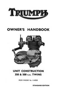 1957-1966 Triumph unit 350-500cc Handbook