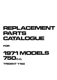 1971 Triumph Trident parts book