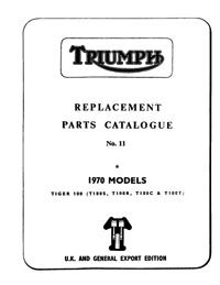 1970 Triumph unit 350-500cc parts catalogue No.11
