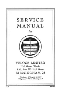 Velocette Viceroy service manual